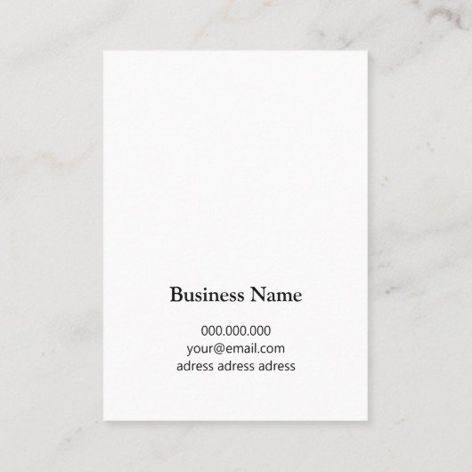 Chic custom logo gold lijst ketting display card visitekaartje (Achterkant)