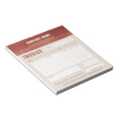 Chic Custom Logo Roos Gold Foil Factuurformulier Notitieblok (Schuin)