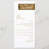 Chic Custom met Guest Name White, Black en Gold Menu (Voorkant)