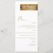 Chic Custom met Guest Name White en Gold Menu (Voorkant)