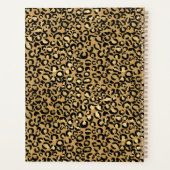 Chic Custom Monogram Gold Leopard Print Name Planner (Achterkant)