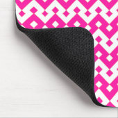 Chic Custom Mousepad, Snoep Pink Geometric Muismat (Hoek)