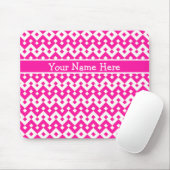 Chic Custom Mousepad, Snoep Pink Geometric Muismat (Met muis)