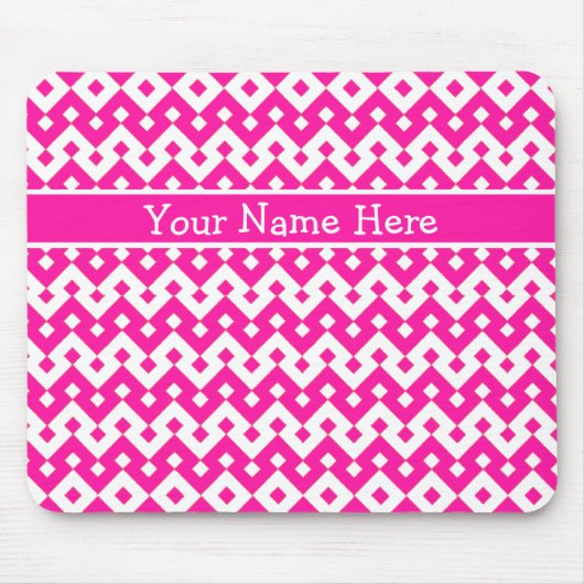Chic Custom Mousepad, Snoep Pink Geometric Muismat (Voorkant)