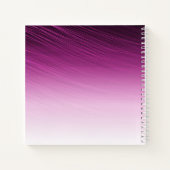 Chic Custom Name Monogram Paars Ombre Streaks Notitieboek (Achterkant)