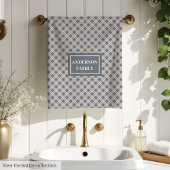 Chic Custom Name Towels Classic Grey Aesthetic Bad Handdoek