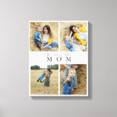 Chic Custom Personalized Photo Collage Moeder Canvas Afdruk (Voorkant)