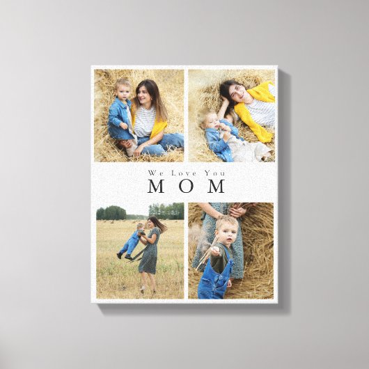 Chic Custom Personalized Photo Collage Moeder Canvas Afdruk (Voorkant)