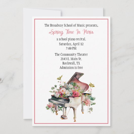 Chic Custom Piano Innovation Kaart (Voorkant)