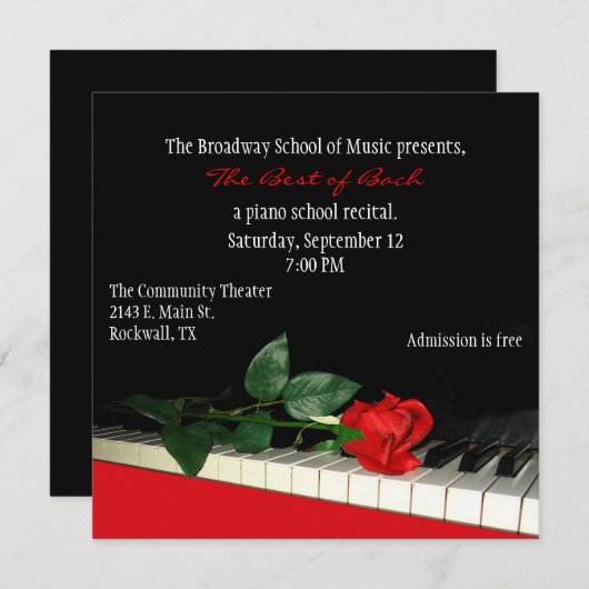 Chic Custom Piano Innovation Kaart (Voorkant / Achterkant)