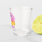 Chic Custom Pink Tropical Beach Cute Sorority Girl Shot Glas (Rechts)
