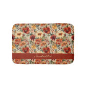 Chic Custom Waterverf Floral Patroon Badmat (Voorkant)