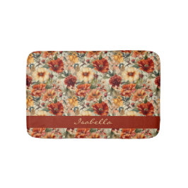 Chic Custom Waterverf Floral Patroon Badmat