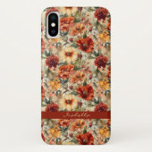 Chic Custom Waterverf Floral Patroon Case-Mate iPhone Case (Achterkant)