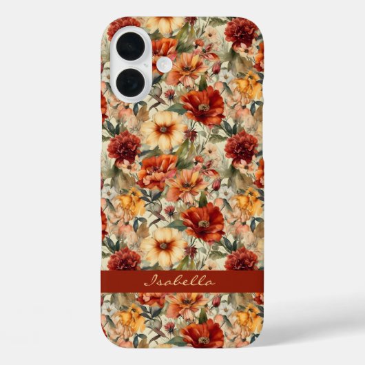 Chic Custom Waterverf Floral Patroon Case-Mate iPhone Case (Achterkant)