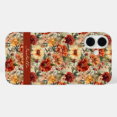 Chic Custom Waterverf Floral Patroon Case-Mate iPhone Case (Achterkant (horizontaal))