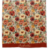 Chic Custom Waterverf Floral Patroon Douchegordijn (Voorkant)