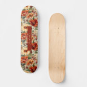 Chic Custom Waterverf Floral Patroon Persoonlijk Skateboard (Voorkant)