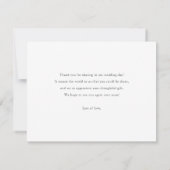 Chic Custom Weddenschap Hartelijk dank voor je cre Bedankkaart (Achterkant)