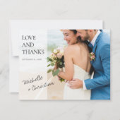 Chic Custom Weddenschap Hartelijk dank voor je cre Bedankkaart (Voorkant)