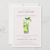 Chic Cute Citroen Drink Mint Groen Grand Opening Kaart (Voorkant)