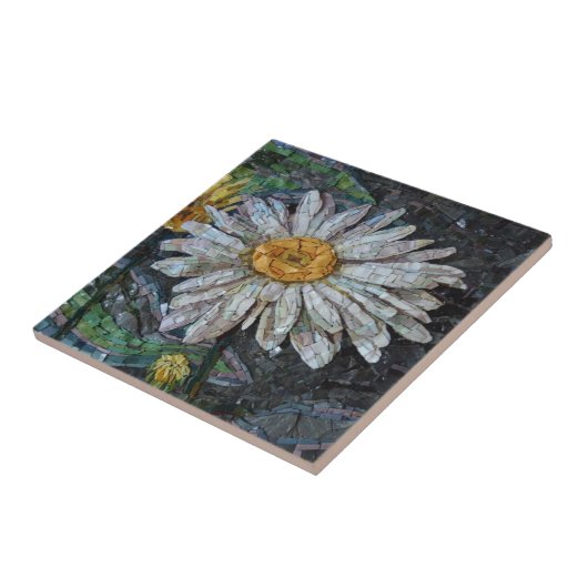 Chic Cute Daisy Floral Tile Mosaic Ceramic Tile Tegeltje (Zijkant)