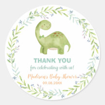 Chic Cute Dinosaur Brontosaurus Boy Baby shower