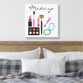 Chic Cute Make-up Kit Canvas Afdruk (Insitu (Slaapkamer))