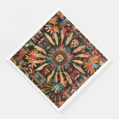 Chic Cyaan "Aztec Dream" Elegant Dinner Paper Napk Servet (Hoek)