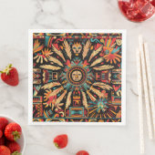 Chic Cyaan "Aztec Dream" Elegant Dinner Paper Napk Servet (Insitu)