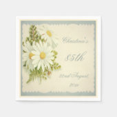 Chic  Daisies 85e verjaardag Serviettes Servetten (Voorkant)