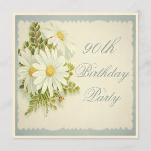 Chic  Daisies 90th Birthday Kaart