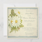 Chic  Daisies Baby shower Kaart (Achterkant)