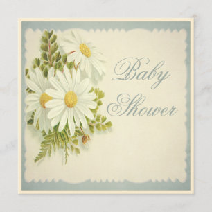 Chic  Daisies Baby shower Kaart