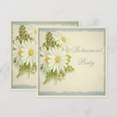 Chic  Daisies Retirement Party Kaart (Voorkant / Achterkant)