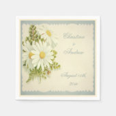 Chic  Daisies Wedding Serviettes Servetten (Voorkant)