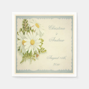 Chic  Daisies Wedding Serviettes Servetten