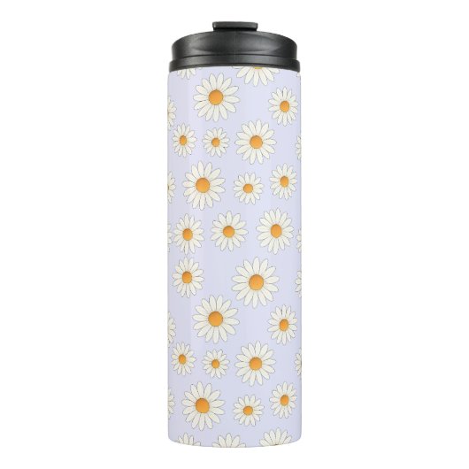 Chic Daisy Bloempatroon – Schattigee Bloemen Ontwo Thermosbeker (Voorkant)