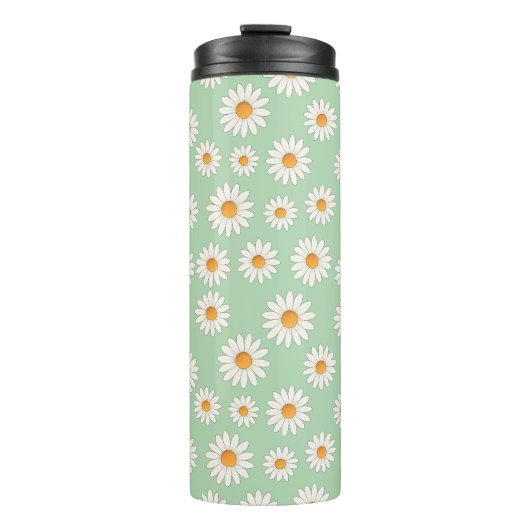 Chic Daisy Bloempatroon – Schattigee Bloemen Ontwo Thermosbeker (Voorkant)