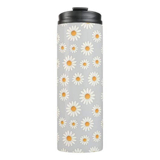 Chic Daisy Bloempatroon – Schattigee Bloemen Ontwo Thermosbeker (Voorkant)