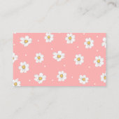 Chic Daisy Flower Blush Pink Diaper Raffle Informatiekaartje (Achterkant)