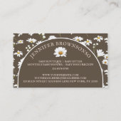 Chic Daisy Flower Pattern Botanical Baby Sitter Visitekaartje (Achterkant)