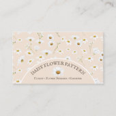 Chic Daisy Flower Pattern Botanical Baby Sitter Visitekaartje (Voorkant)