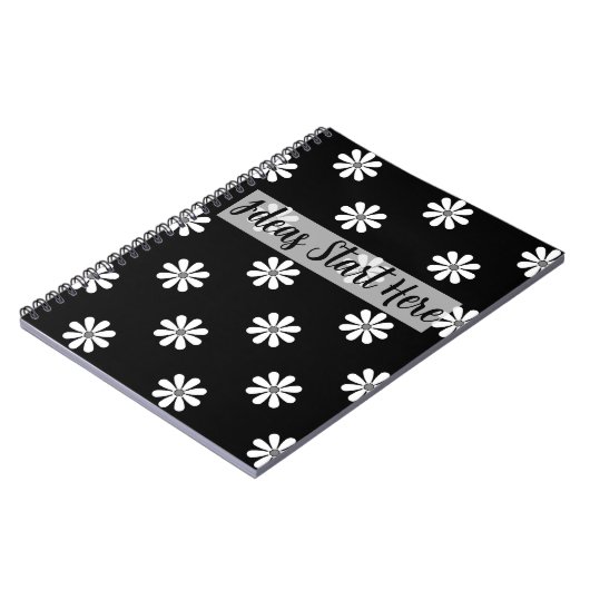 Chic Daisy Patroon Notitieboek – Minimaal & Stijlv (Linkerzijde)