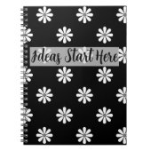 Chic Daisy Pattern Notebook – Minimal & Stylish Notitieboek (Voorkant)
