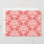 Chic Damask Couples Wedding Shower Uitnodiging (Achterkant)