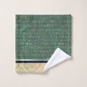 Chic Damask Egyptian Hieroglyphs Bad Handdoek (Wasdoekje)