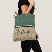Chic Damask Egyptian Hieroglyphs Tote Bag (Dichtbij)