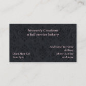 Chic Damask en Fancy Cake Bakery Visitekaartje (Achterkant)