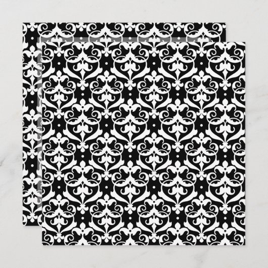 Chic Damask Kaart (Voorkant / Achterkant)